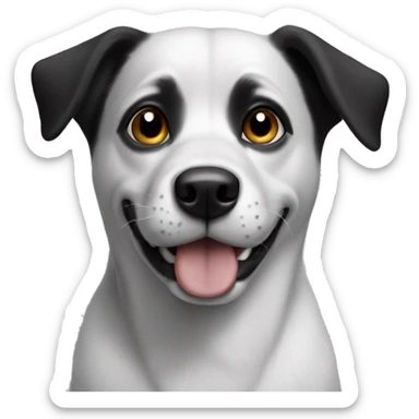 Dog black and white  sticker