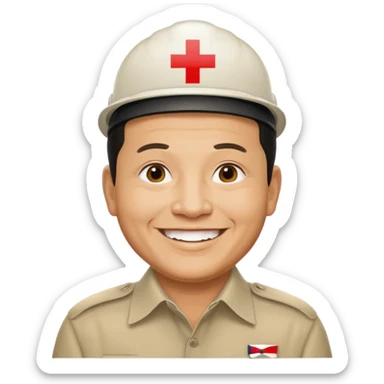 prabowo with text "oke gas" sticker