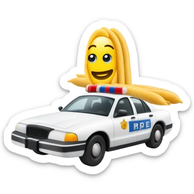 Penne a la vodka on a cop car sticker