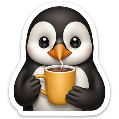 A penguin hitting hot chocolate

 sticker