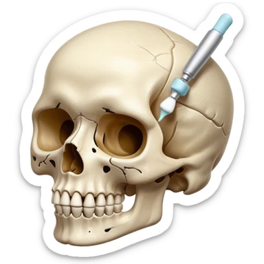 teschio che fa la skincare sticker