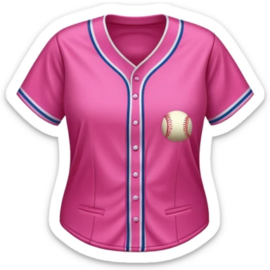 Softball hitting pink jersey sticker