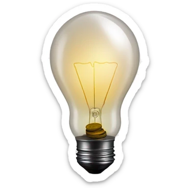 bulb lamp with coin inside sticker