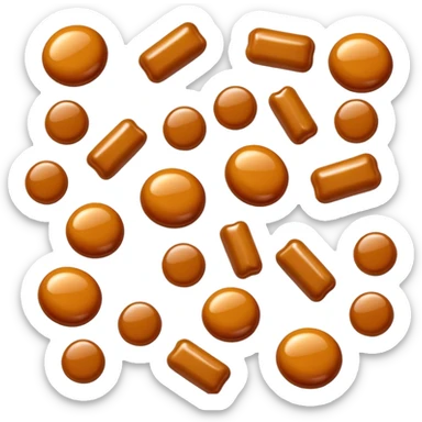 caramel candy sticker
