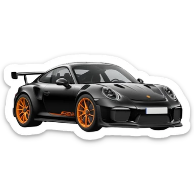 une porshe 911 gt3 rs noir sticker