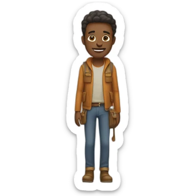 Man on a journey sticker