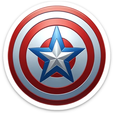 captain america shield red white blue star sticker