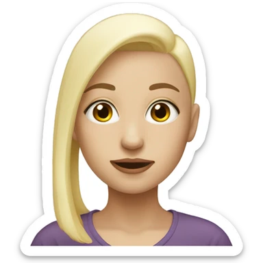 Blonde girl with bald goy sticker