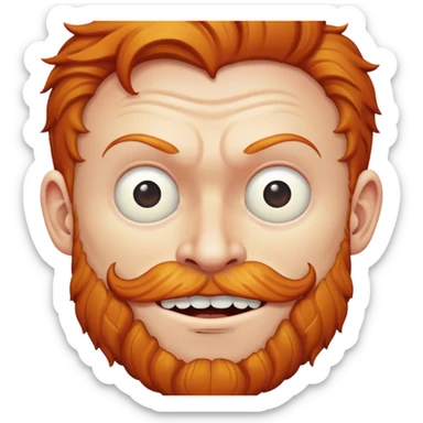 Crazy ginger man sticker