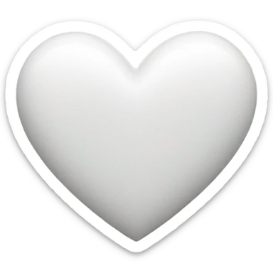 White heart sticker