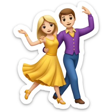 Couple dancing sticker