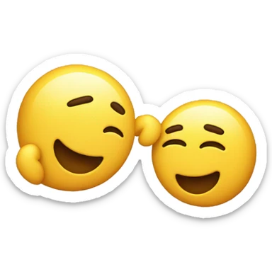emoji touching another emoji  sticker