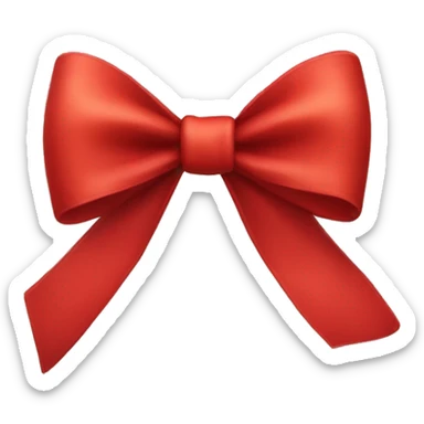 One singular red bow sticker