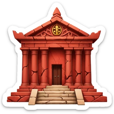 Cracked Temple red sticker