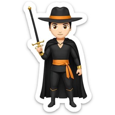 Diseña un Zorro animado cuerpo completo  sticker