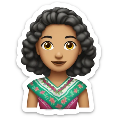 Pretty Mexican girl sticker