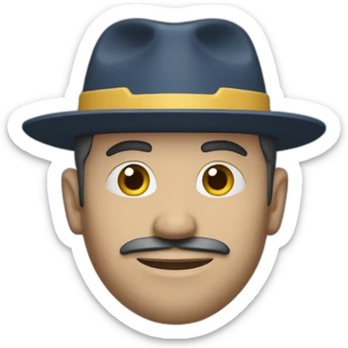 man with federal bureau of investigation cap sticker