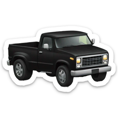 Black truck racing on highway sticker