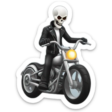 Ghost rider with bike sticker
