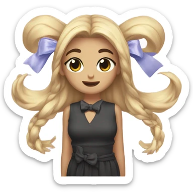 Aesthetic bow sticker