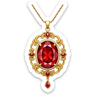 Necklace red sticker