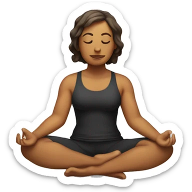 yoga padmasana sticker
