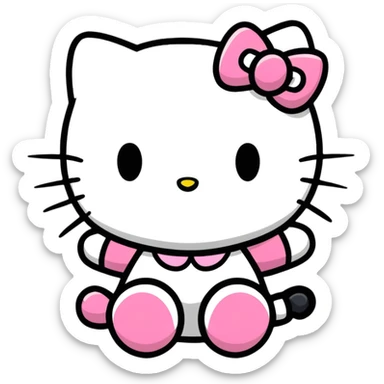 Hello Kitty head sticker