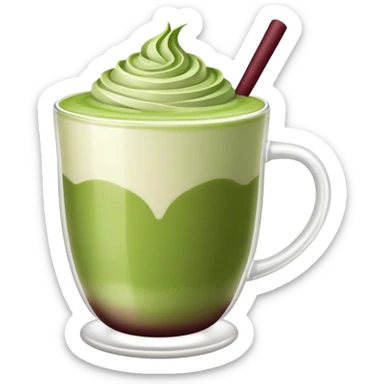 Matcha latte  Burgundy sticker