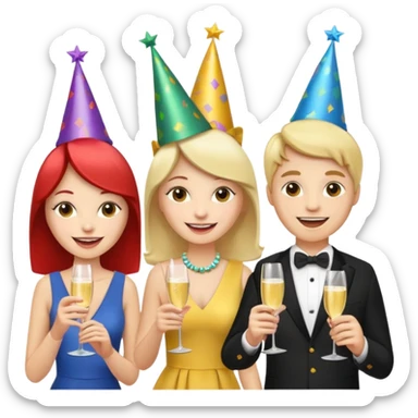 200 people eating at a family party sticker