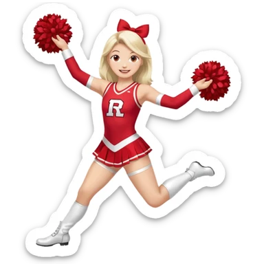 Rutgers full body Cheerleader sticker