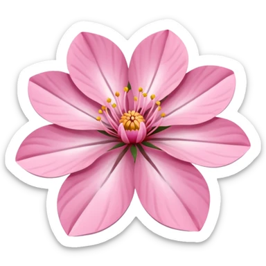 sakura flower with a checkered pattern sticker