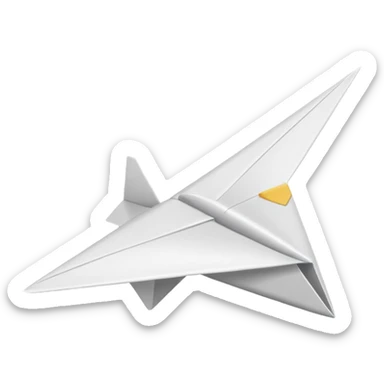 paper airplane sticker