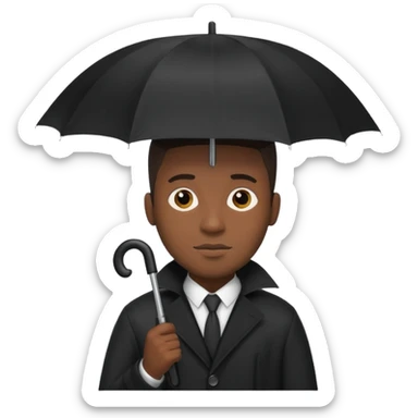 HOLDİNG UMBRELLA BLACK MAN sticker