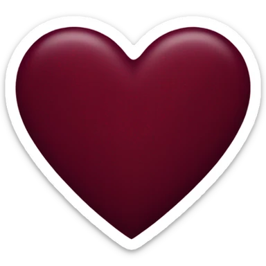 Burgundy heart sticker