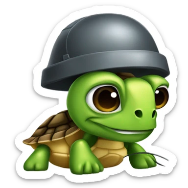 Tortuga con una computadora  sticker