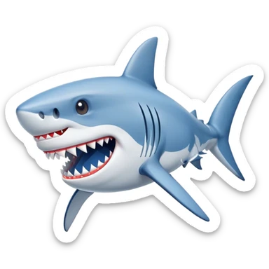 Shark with blue nikes sticker