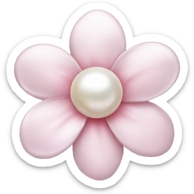 Pearl light pink flower sticker