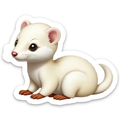 weasel white sticker