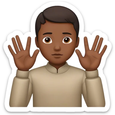 son of the chinese king saying no with hands sticker