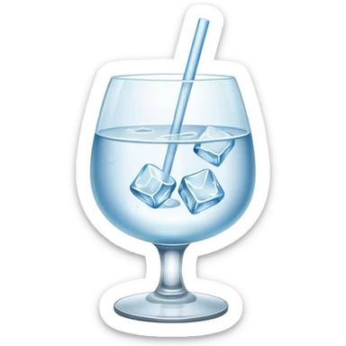 Stem glass of ice water sticker