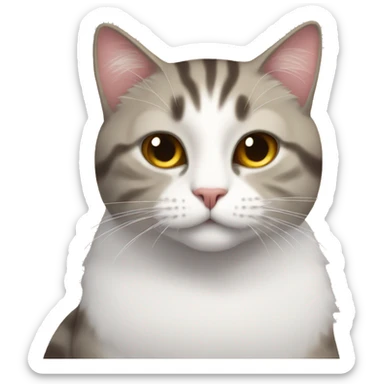 Cat on a self care day sticker