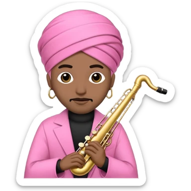 pink musician black qoman  sticker