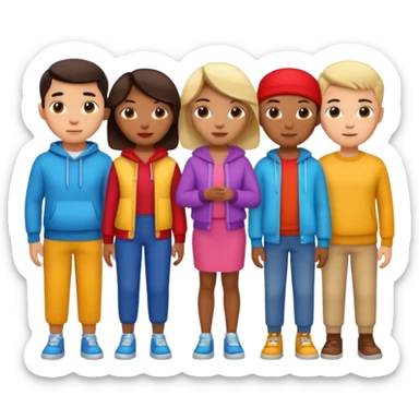 cartoon characters sticker