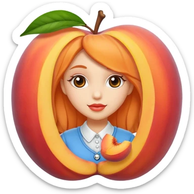 Lovely peaches the internet influencer sticker