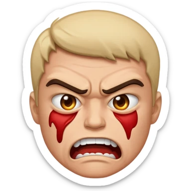 This 🥺 but angry tearing up sticker