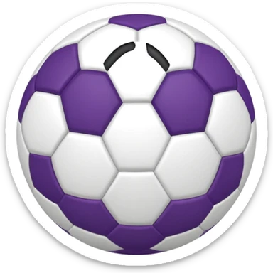 bola de futebol branco e roxa sticker