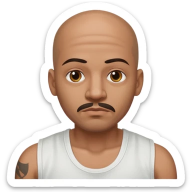 a bald Mexican cholo from east LA sticker