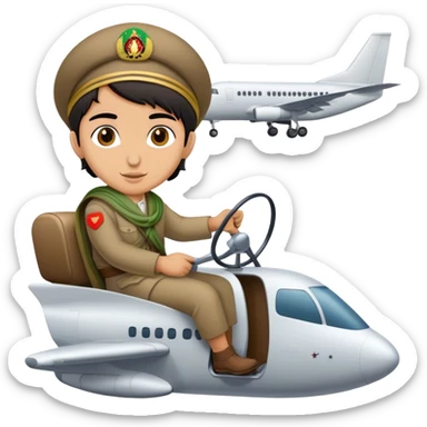 Afghan riding a plane sticker