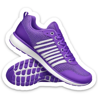 Purple running shoes sticker