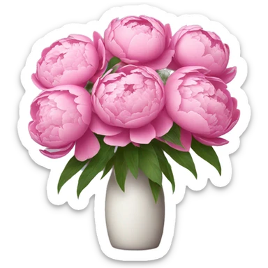 bouquet of peonies sticker